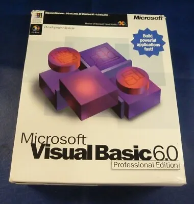 Visual Basic 6.0 Professional Edition BIG BOX SOFTWARE CIB With Cd Key • $100