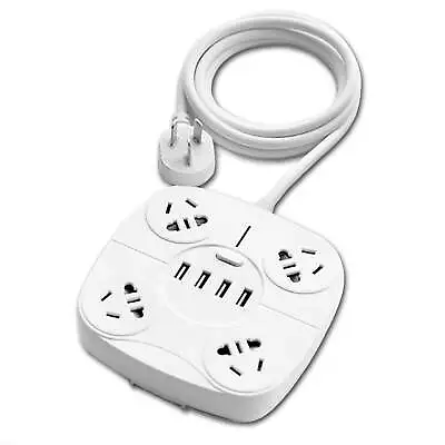 1.8M Power Board 4 Way Outlets Socket 4 USB Charging Charger Ports Surge Protect • $26.99