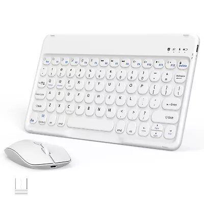 Mini Wireless Bluetooth Keyboard/2.4G Mouse USB Receiver For PC Apple Mac Tablet • $12.95