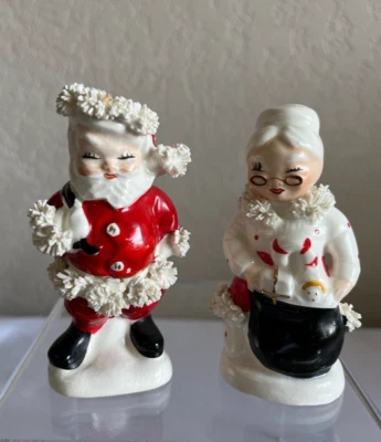$12.50 • Buy Vintage NAPCO Spaghetti Santa & Mrs Claus Salt & Pepper Shakers #S920 Japan