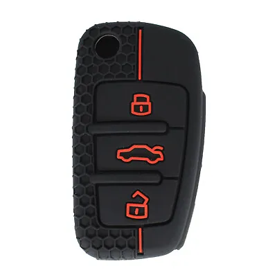 Silicone Key Case Fob Shell Cover For Audi A1 S1 A3 S3 A4 A6 RS6 TT Q3 Q7 • $6.89