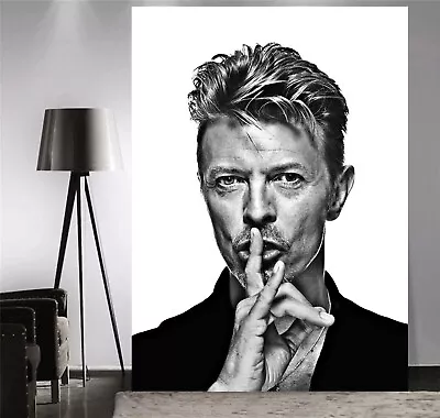 David Bowie Black And White Printed Wall Art Framed Canvas Or Paper Poster Print • £15.29