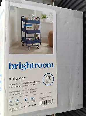 Blue 3 Tier Metal Utility Cart Brightroom • $15