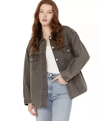 Levi's Women's Wash Trucker Shacket - Black Wash Size Medium • $89.99