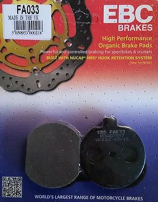 EBC/FA033 Brake Pads (Front) For Kawasaki KH250/400 Z400 Z650/750 Z900 Z1000 • £22.75