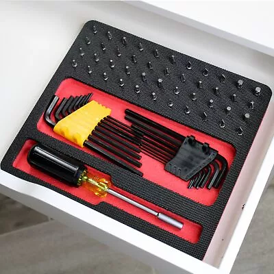 Tool Drawer Organizer Socketed Screwdriver Holder Insert Red Black Foam Tray • $18.98