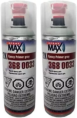 SprayMax 3680033 2K Epoxy Rust-Cure Primer Gray Aerosol (2) • $45.48