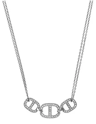 Michael Kors Maritime Pave Silver-tone Plated Necklace $125 • $59.99