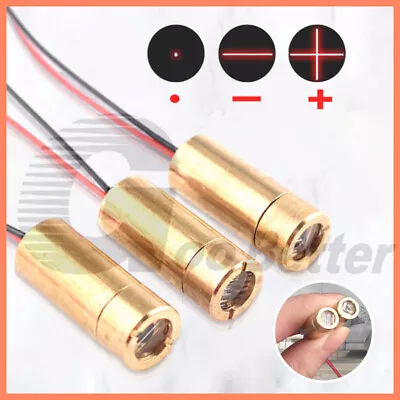 Laser Module Red Cross Hair Line Poin Dot Diode Focusable Lens 650nm 5mW 3V 5V • £1.98