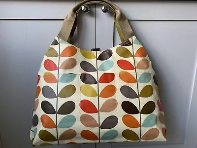 Orla Kiely Multi Stem Laminated Shopper Tote Shoulder Beach Bag BNWT • £90