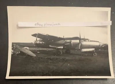 B-26 Hit By P-47 Taking Off WW 2 WW II Original Photograph • $25