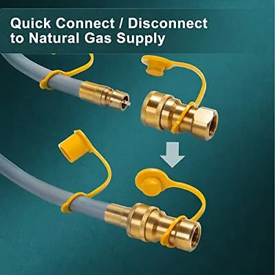 1/2inch Natural Gas Quick Connect Hose For Bbq Grill Patio Heater And More Ng Ap • $73.27