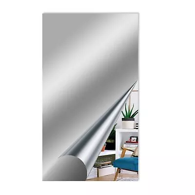 Flexible Mirror Sheets Self Adhesive Frameless Mirror Tiles Non Glass Plastic Mi • $11.08