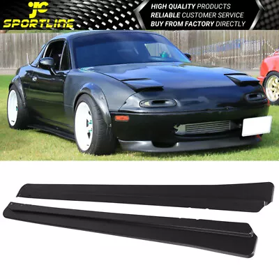 Fits 90-97 Mazda MX-5 Miata NA FD Style Side Skirts Extension Lip Splitter PP • $79.98