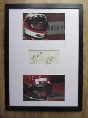 Signed And Framed Michael Schumacher Rubens Barrichello Ferrari Collection. • $311.13