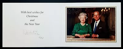 1997 Queen Elizabeth II Signed Autographed Christmas Card Photo W. Prince Philip • £51.02