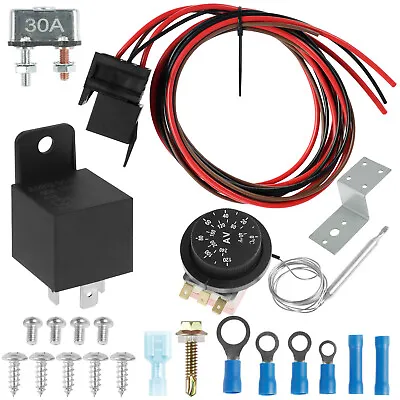 Electric Radiator Fan Thermostat Controller Kit 12V Adjustable Electric • £21.37