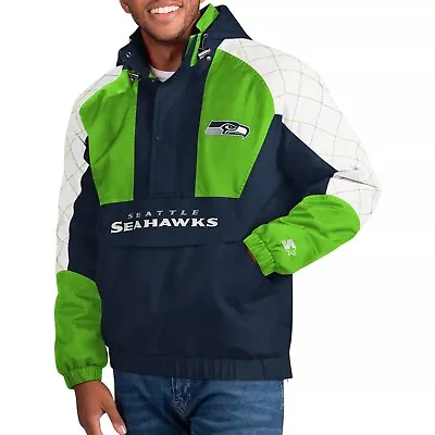 Seattle Seahawks Men's Starter Body Check Pullover Jacket - Reg. $165 FREE SHIP • $119.99