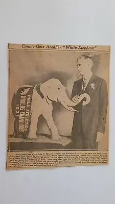 Connie Mack 1931 World Champions White Elephant Banner Picture • $16