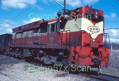 Original Slide- MERR Muskingum Electric RR E50C 200 At CumberlandOH. 3/85 • $3.50