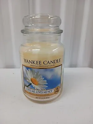 Yankee Candle Retired  LOVES ME LOVES ME NOT  Large 22 Oz. ~WHITE LABEL~RARE~NEW • £59.60