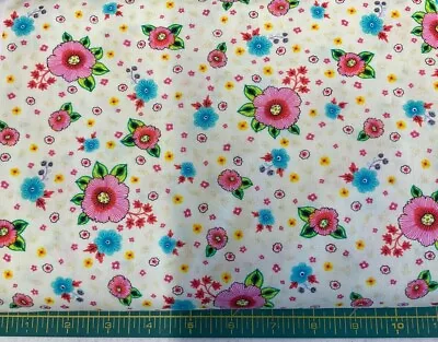 Quilting Treasures-evelyn #1649-27567-e - Spaced Floral-cream-- By The Yard • $11.99