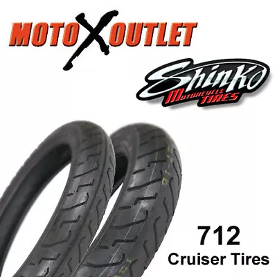 Shinko 712 100/90-19 Front 100/90-18 Rear Motorcycle Tires Tire • $193.99