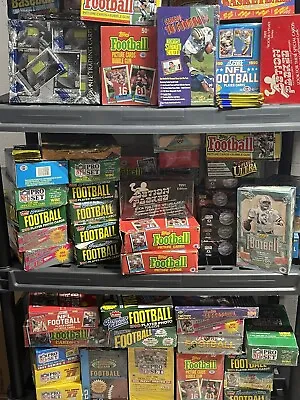 $24.70 • Buy Football Cards Unopened NFL In Packs -  Sealed Wax Packs - Lot Of 100 Cards MINT