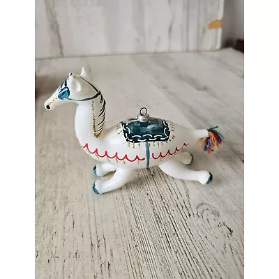 Vintage Carlini Pinata White Horse Italian Ornament Xmas Tree • $113.18