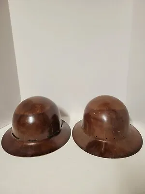 MSA Skullgard Lot Brimmed Mining Helmet Type K USA & Safari Shell Lot Of 2 • $89.99