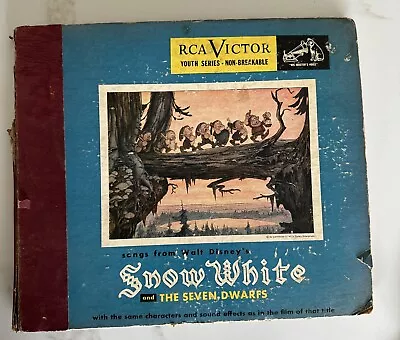 78 RPM 10  Set: RCA Victor Y-17 Songs From Walt Disney's Snow White Seven Dwarfs • $25