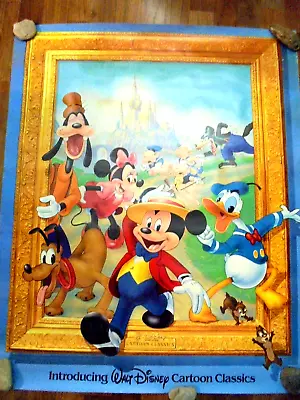 Walt Disney-poster-cartoon Classics-vintage Rare 1983-vivid Colors-rolled-look • $39.94