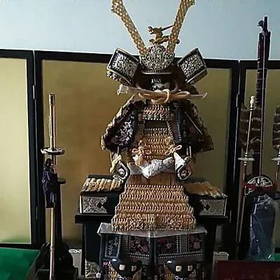 Vintage Japanese Samurai Kabuto Dragon Armor Helmet With Box Doll • $356.58