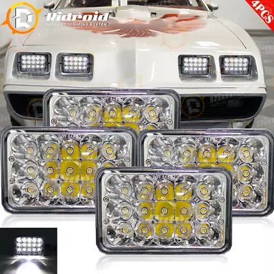 4PCS 4X6  Inch LED Headlights Kit Hi/Lo Beam For Pontiac Trans Am 1998 2000-2002 • $53.99