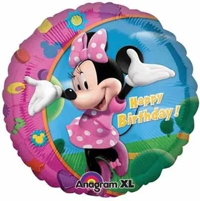 18  Minnie Mouse Happy Birthday Foil Balloon - Anagram Party Decoration • $3.29