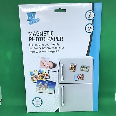 £3.20 • Buy New 2 Pack Magnetic Gloss Photo Paper A4 Inkjet Create Picture Fridge Magnets