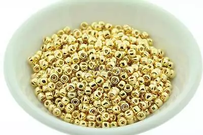 20g - 8/0 Round Japanese Seed Beads - GOLD FINISHED - Size 8 Matsuno Seedbeads • $4.68