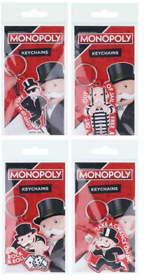 MONOPOLY - Official Game Keyring 2D Rubber Keychain • £3.49