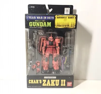 Vintage Bandai Gundam 1 YEAR WAR IN 0079 MS-06S CHAR’S ZAKU II MSIA Figure • $32.99