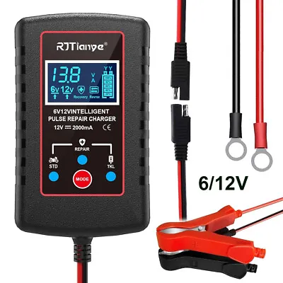 6/12V Smart Automatic Battery Charger Maintainer Trickle Motorcycle Car Auto ATV • $15.90