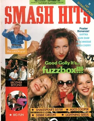 SMASH HITS Alice Cooper Shakespears Sister Jason Donovan Kylie Debbie Gibson • £14.99