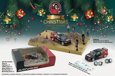 BM Creations  Advan  Mitsubishi Lancer EVO X W/ Diorama - RHD 1:64 Diecast Car • $24.99