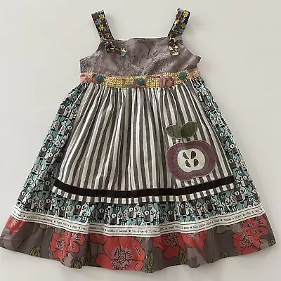 Matilda Jane Girls 8 Apple Percy Knot Apron Dress • $35