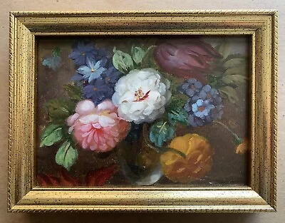 Vtg Oil Painting Floral Still Life Framed • $40
