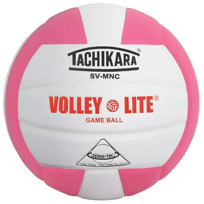 Tachikara SVMNC Volley-Lite Training Volleyball (Pink And White) • $37.42