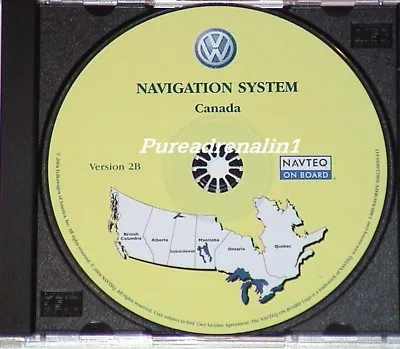 2004 05 Vw Volkswagen Touareg Navigation Map Gps Disc Cd Canada On Qc Mb Ver 2b  • $20