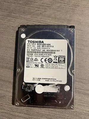 Toshiba MQ01ABD100M 1TB 2.5  Laptop Hard Drive SATA (ref15) • £30