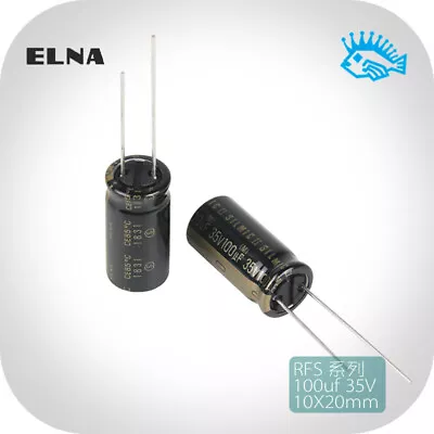 100uf 35V ELNA Silmic II RFS Audio Electrolytic Capacitor 10x20 100uf35V 100uf • $1.70