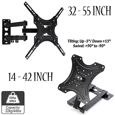 Tv Wall Bracket Mount Slim For 26 30 32 40 42 50 63 Inch Flat 3d Lcd Led Plasma • £11.50