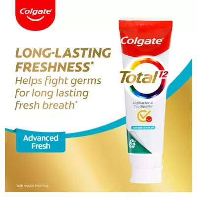 Colgate Total Advanced Fresh Antibacterial & Fluoride Gel Toothpaste 200g • $5